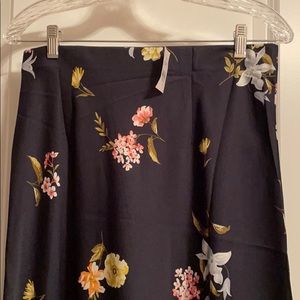 LOFT satin midi skirt